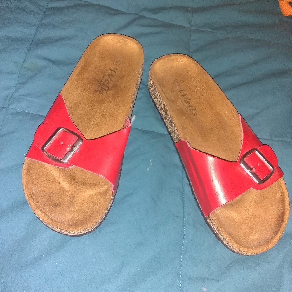 Red sandals